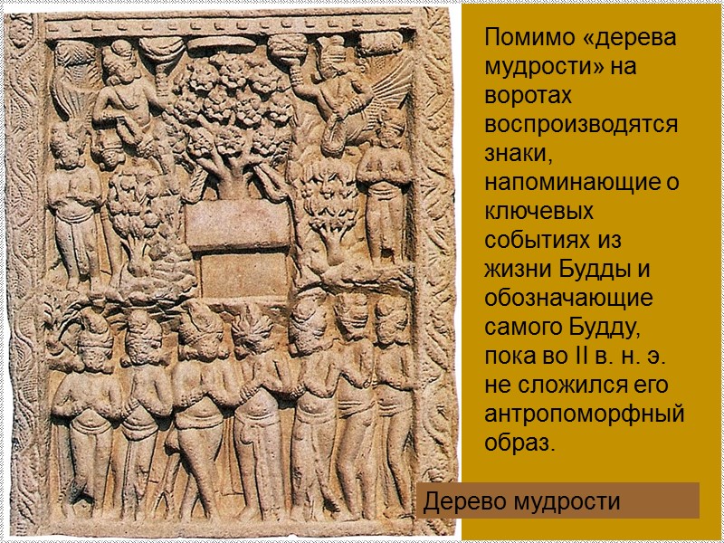 Дерево мудрости Помимо «дерева мудрости» на воротах воспроизводятся знаки, напоминающие о ключевых событиях из